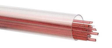 BULLSEYE GLASS 001305-0272-F-TUBE Sunset Coral Transparent, 2mm Stringer