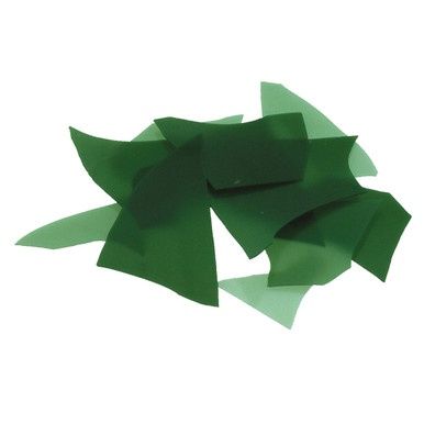BULLSEYE GLASS 000117-0004-F-OZ04 Mineral Green Opal, Confetti, 4 oz jar