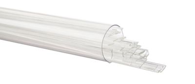 Bullseye Glass CLear Ribbons 00101-0401-F-TUBE
