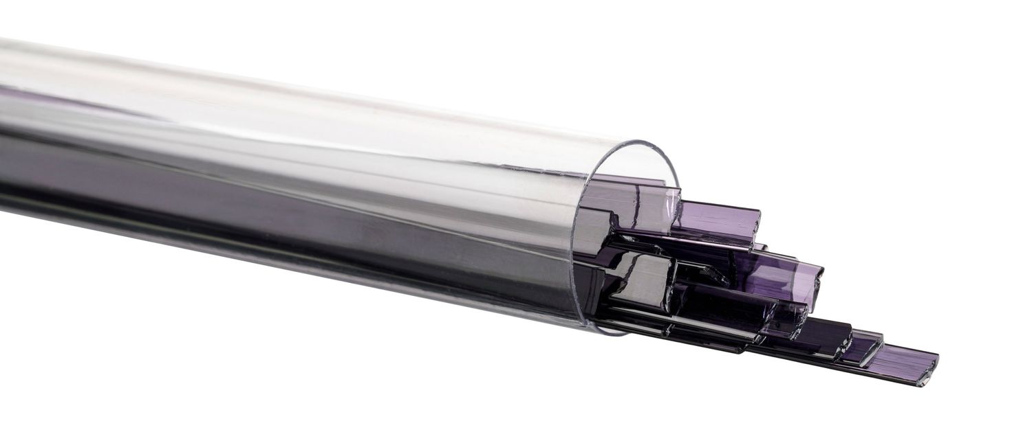 Bullseye Glass Deep Royal Purple Ribbons 001128-0401-F-TUBE