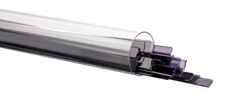 Bullseye Glass Deep Royal Purple Ribbons 001128-0401-F-TUBE
