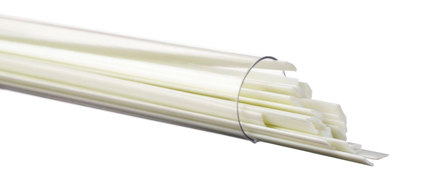 Bullseye Glass French Vanilla Opalescent Ribbons 000137-0401-F-TUBE