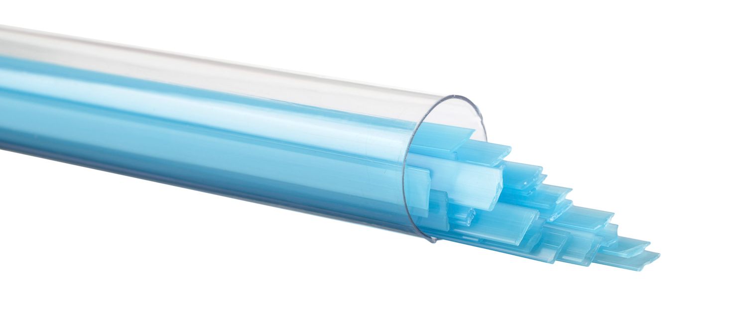 Bullseye Glass Light Cyan Ribbons 000216-0401-F-TUBE