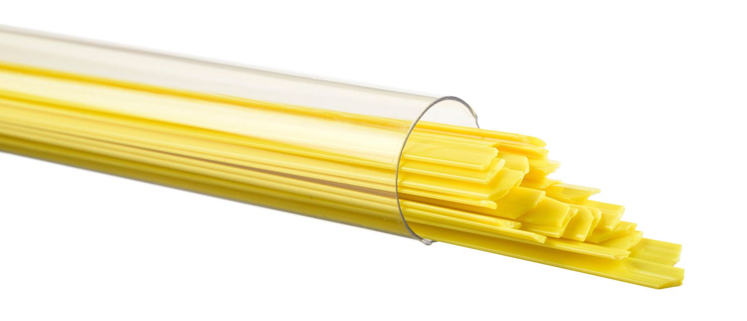 Bullseye Glass Sunflower Yellow Ribbon 000220-0401-F-TUBE