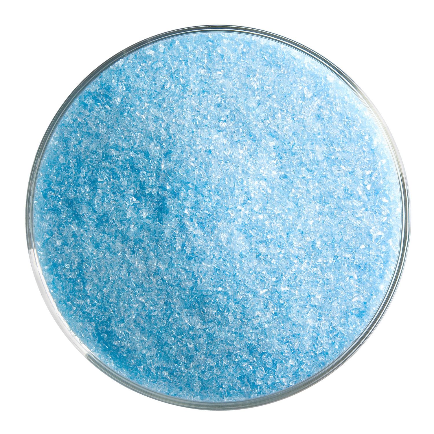Light Turquoise Blue 001416 Frit, 5 or 16 ounce containers, Container Size: 5 oz, Granule size: Fine