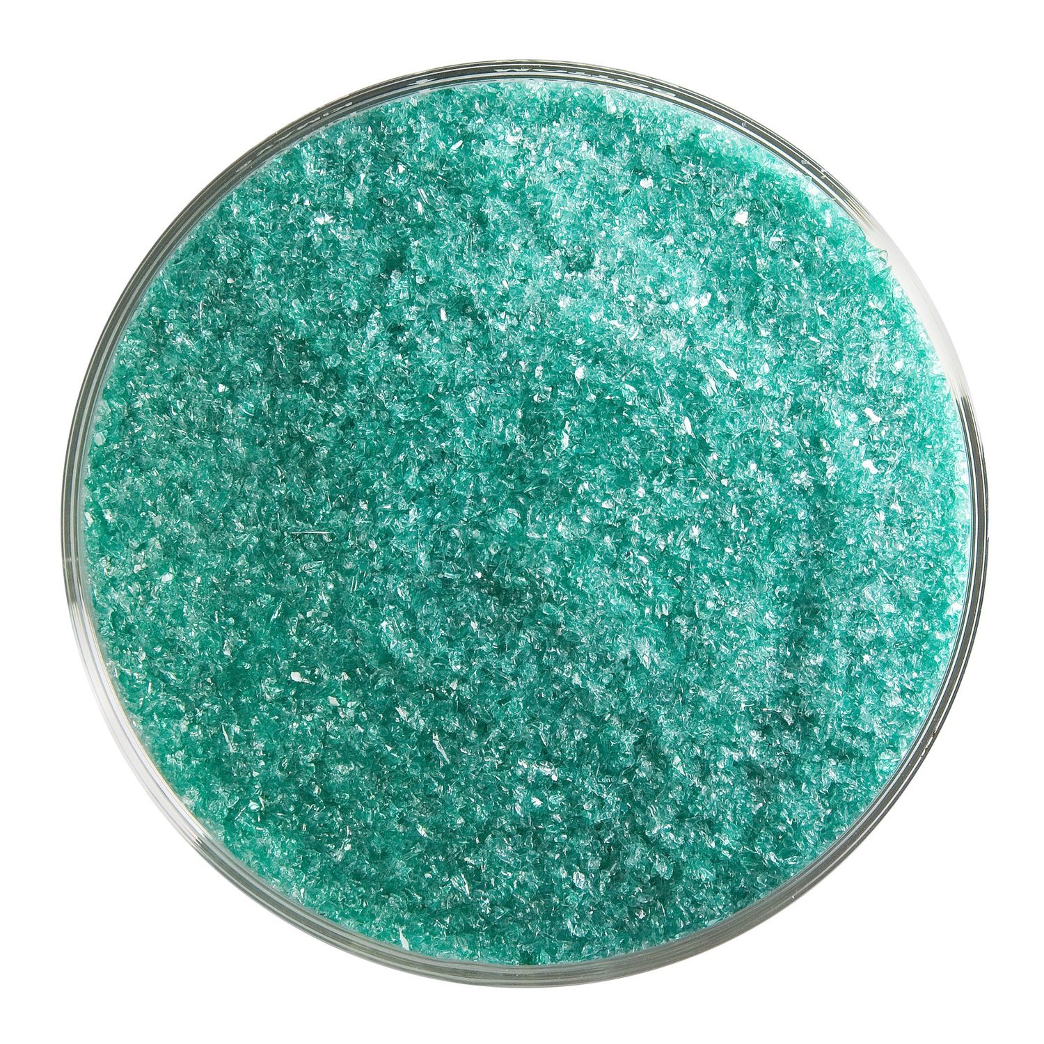 Emerald Green Transparent, Frit, 5 or 16 ounce containers, 90 coe, Container Size: 5 oz, Granule size: Fine