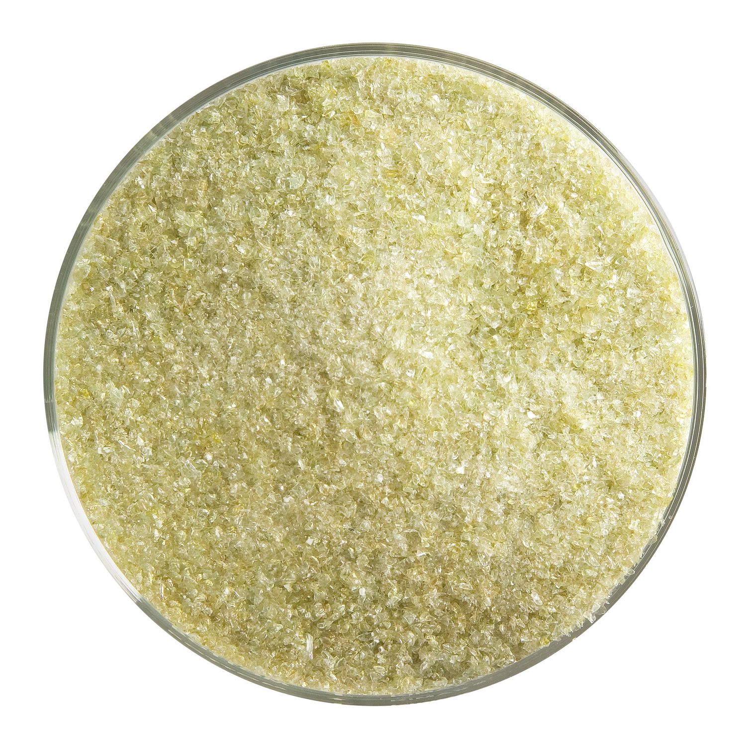 Chartreuse Transparent, Frit, 5 or 16 ounce containers, 90 coe, Container Size: 5 oz, Granule size: Fine