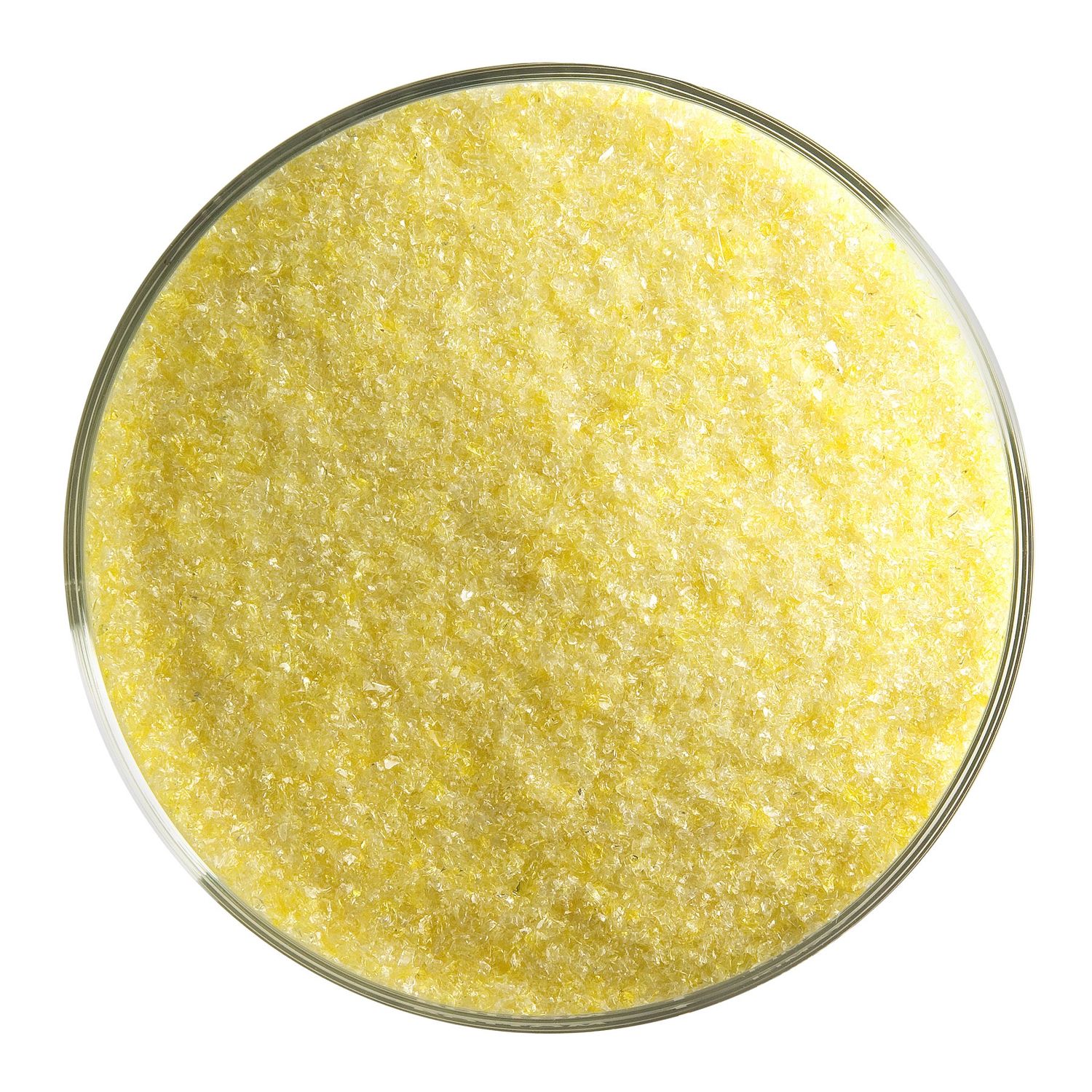 Marigold Yellow Transparent, Frit, 5 or 16 ounce containers, 90 coe, Container Size: 5 oz, Granule size: Fine