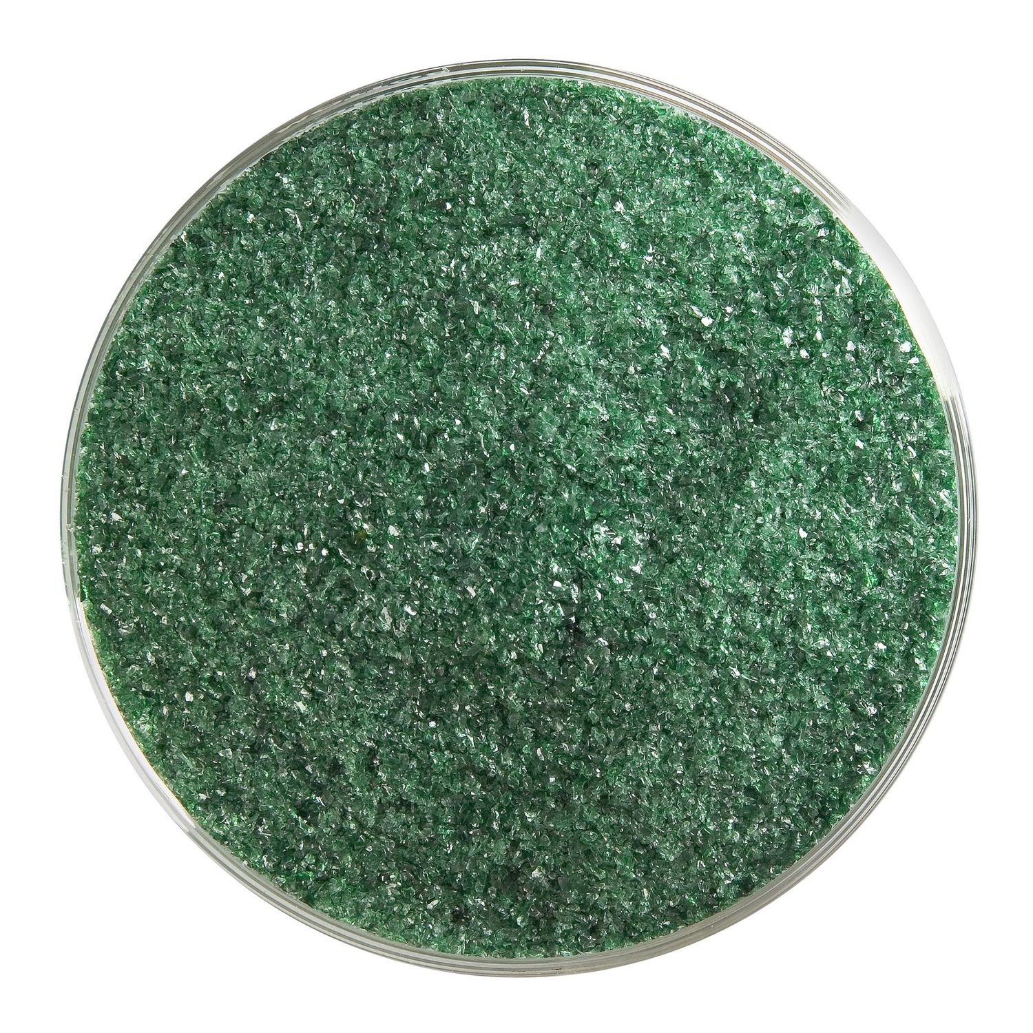 Aventurine Green Transparent, Frit, 5 or 16 ounce containers, 90 coe, Container Size: 5 oz, Granule size: Fine