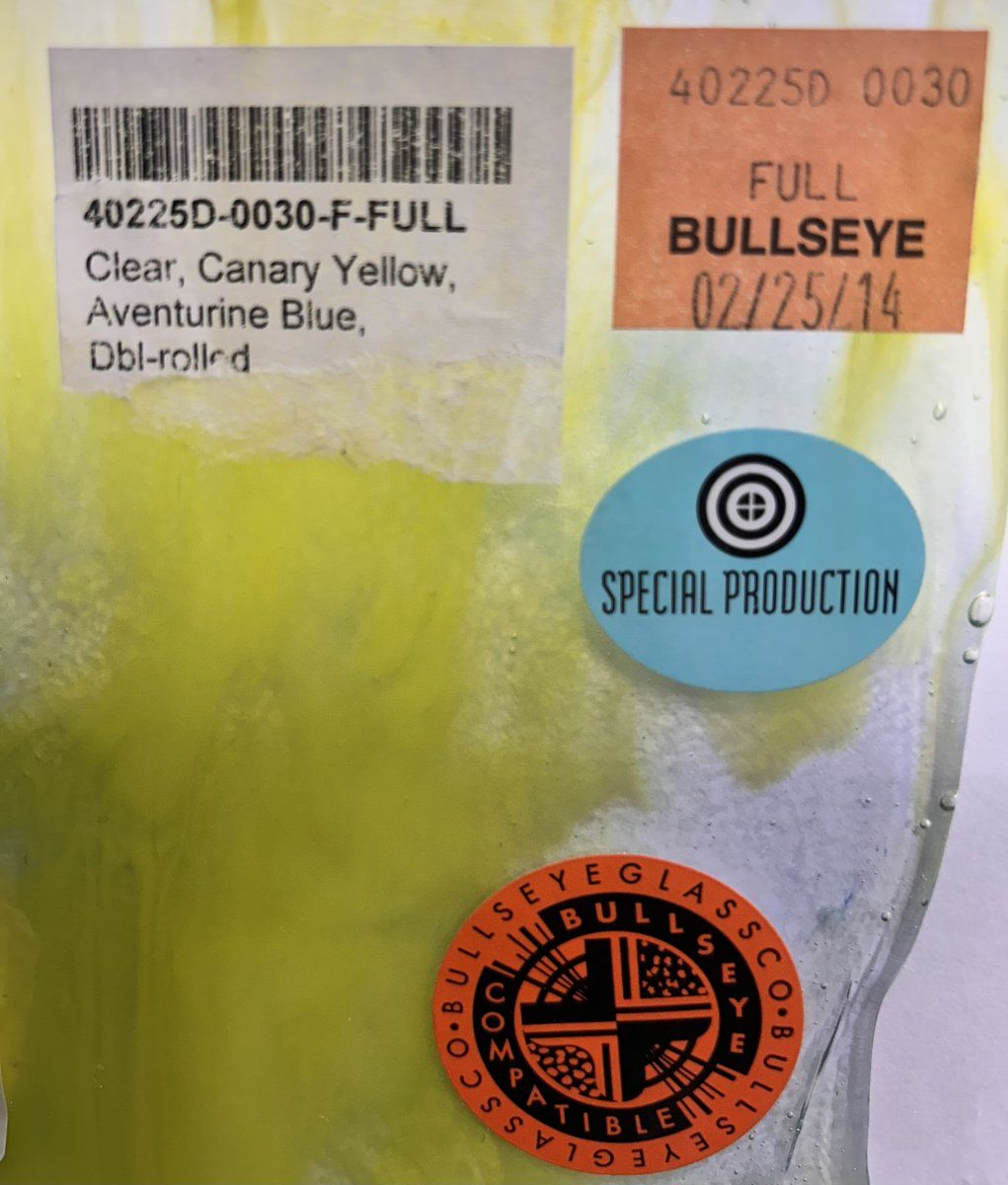 Clear Canary Yellow Aventurine Blue 40225D