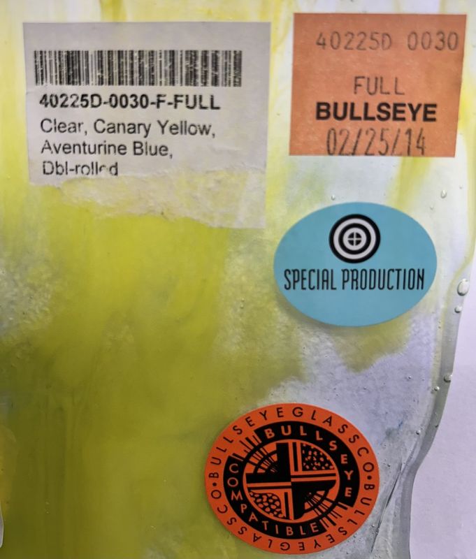 Clear Canary Yellow Aventurine Blue 40225D