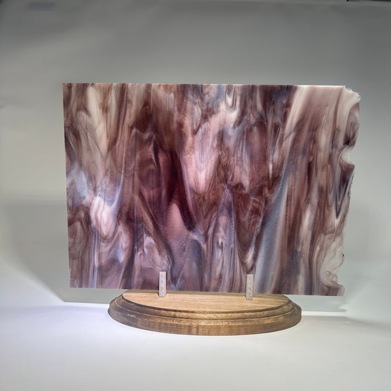 Clear, White, Deep Plum Transparent Streaky