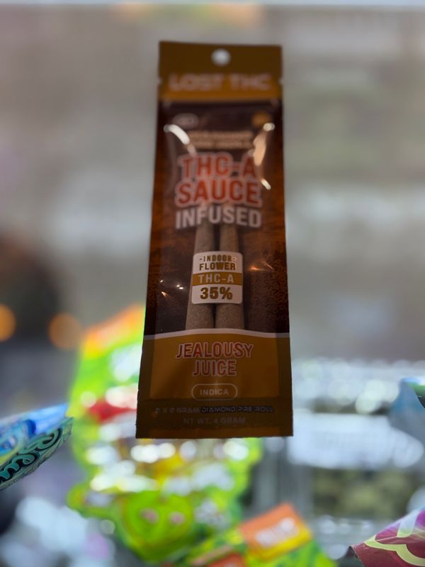 LOST THC THC-A Sauce Infused Preroll 2pk