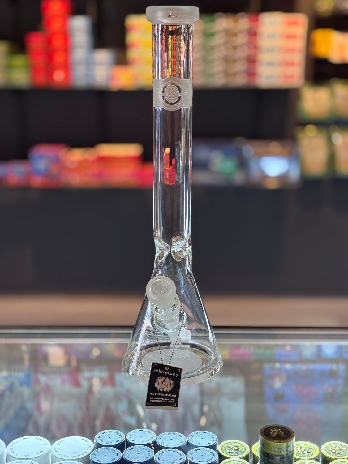MILKYWAY Bio Mark Code 18" Beaker Bong Clear
