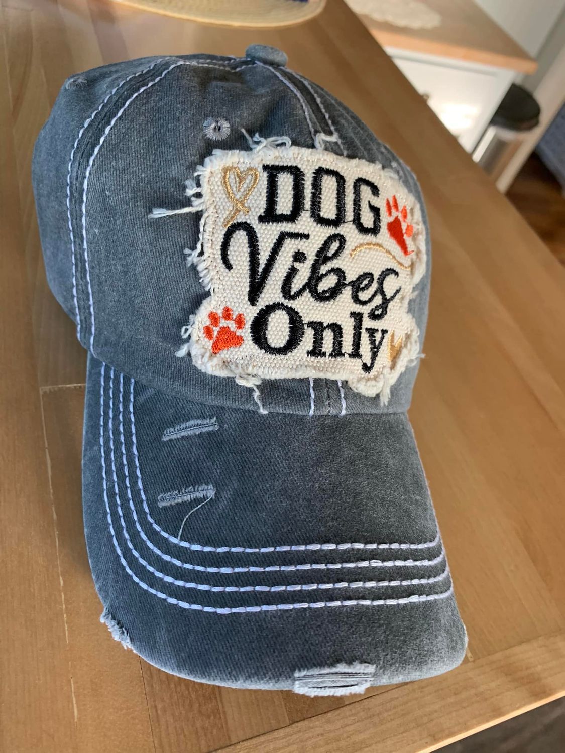 Dog Vibes hat- grey or teal