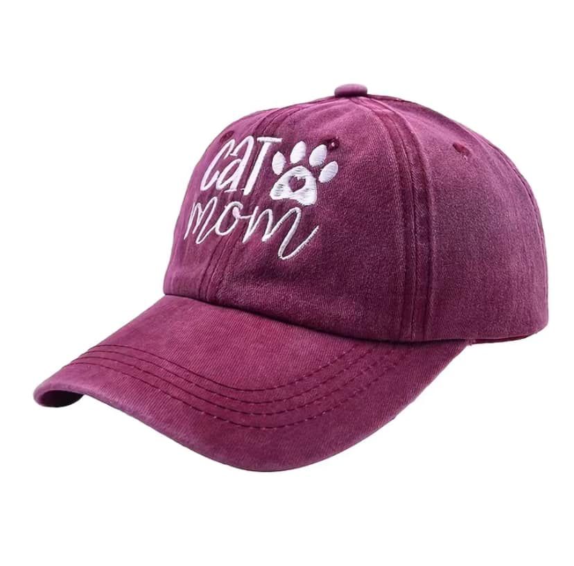 Embroidered Cat mom hats