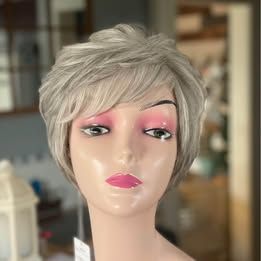 10&quot; easy style all grey heat resistant wig