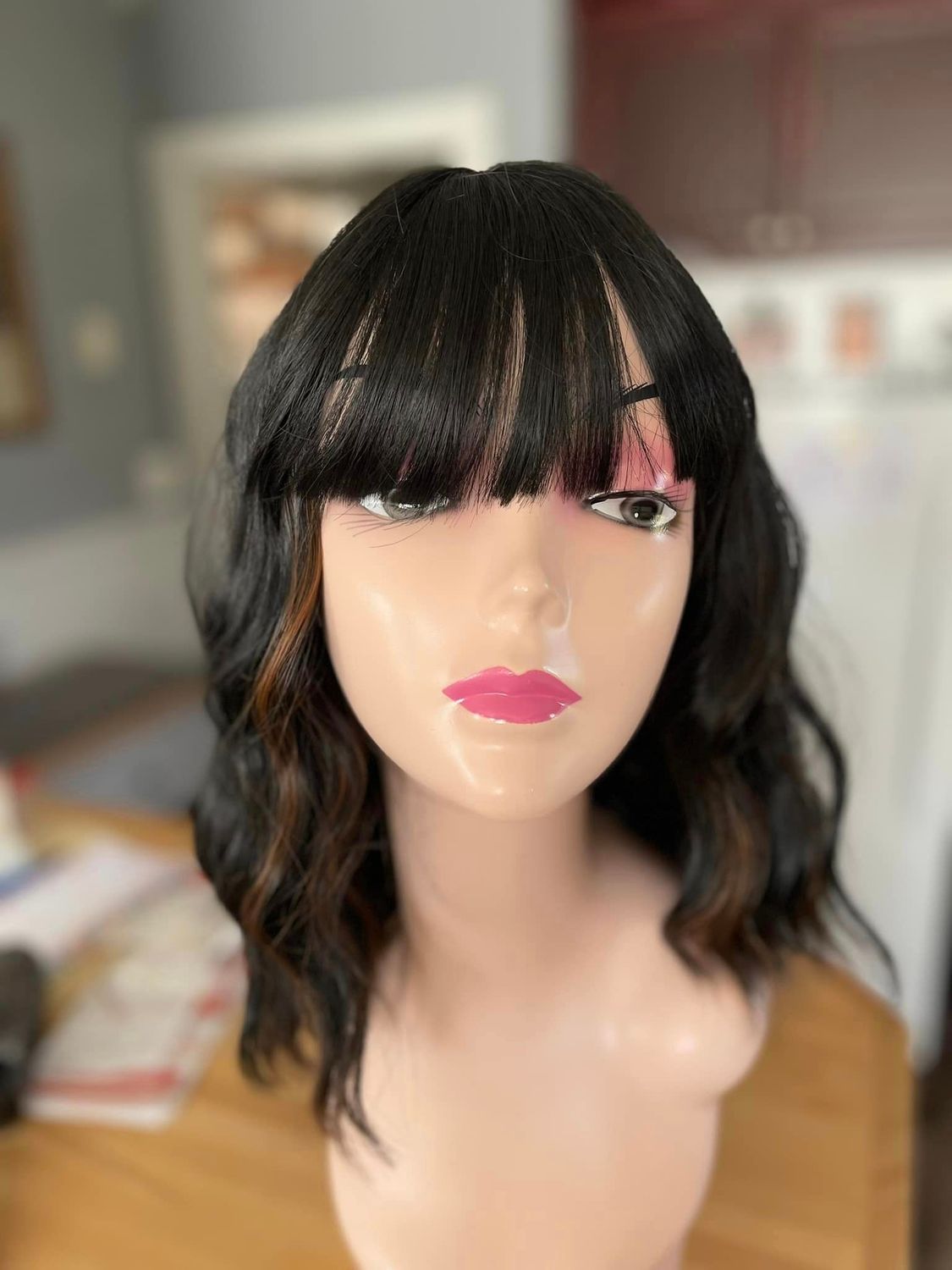14&quot; dark brown with caramel highlights