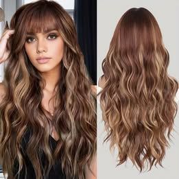 26” Ombré brown heat resistant