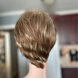 Long bang short chocolate with highlights