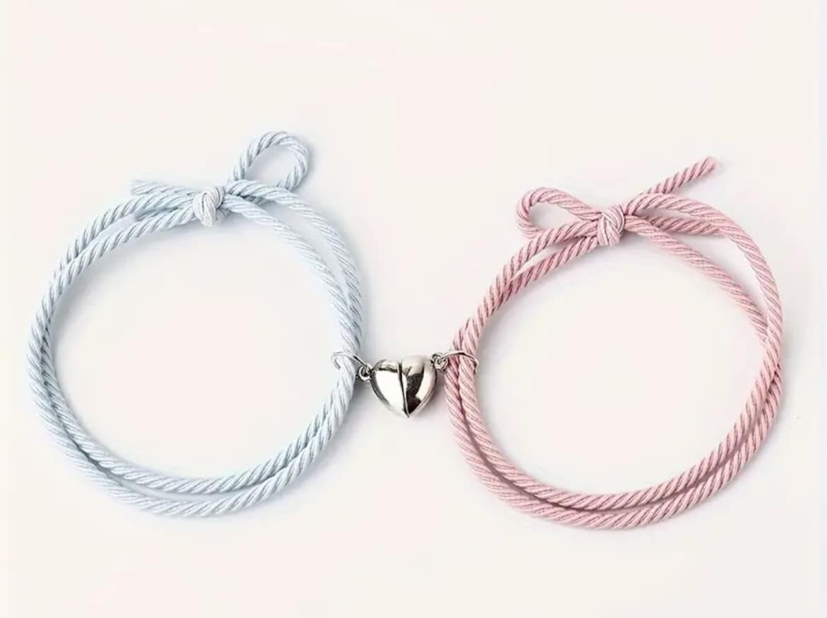 Best Friends forever magnet heart bracelets