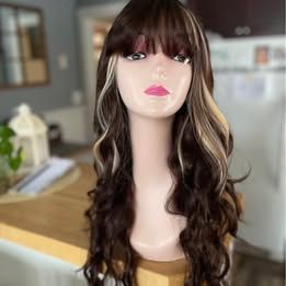 26&quot; Dark brown with front blonde chunks
