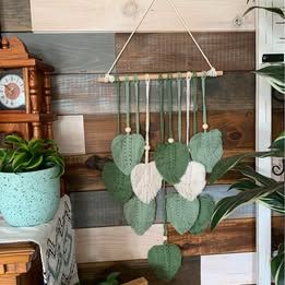 Macrame Leaf wall decor