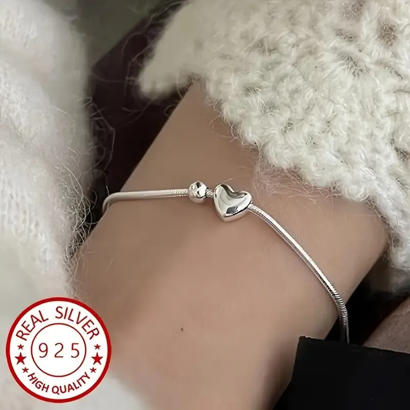925 Charm bracelet with heart