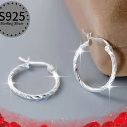 925 Silver hoop earings
