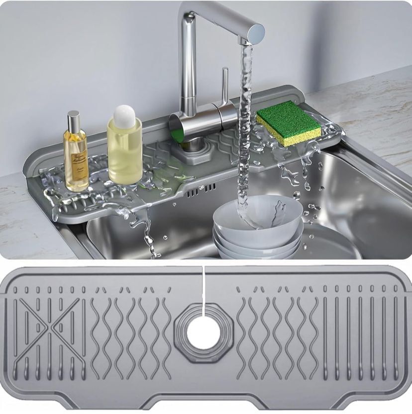 Kitchen Sink Grey Splash Guard