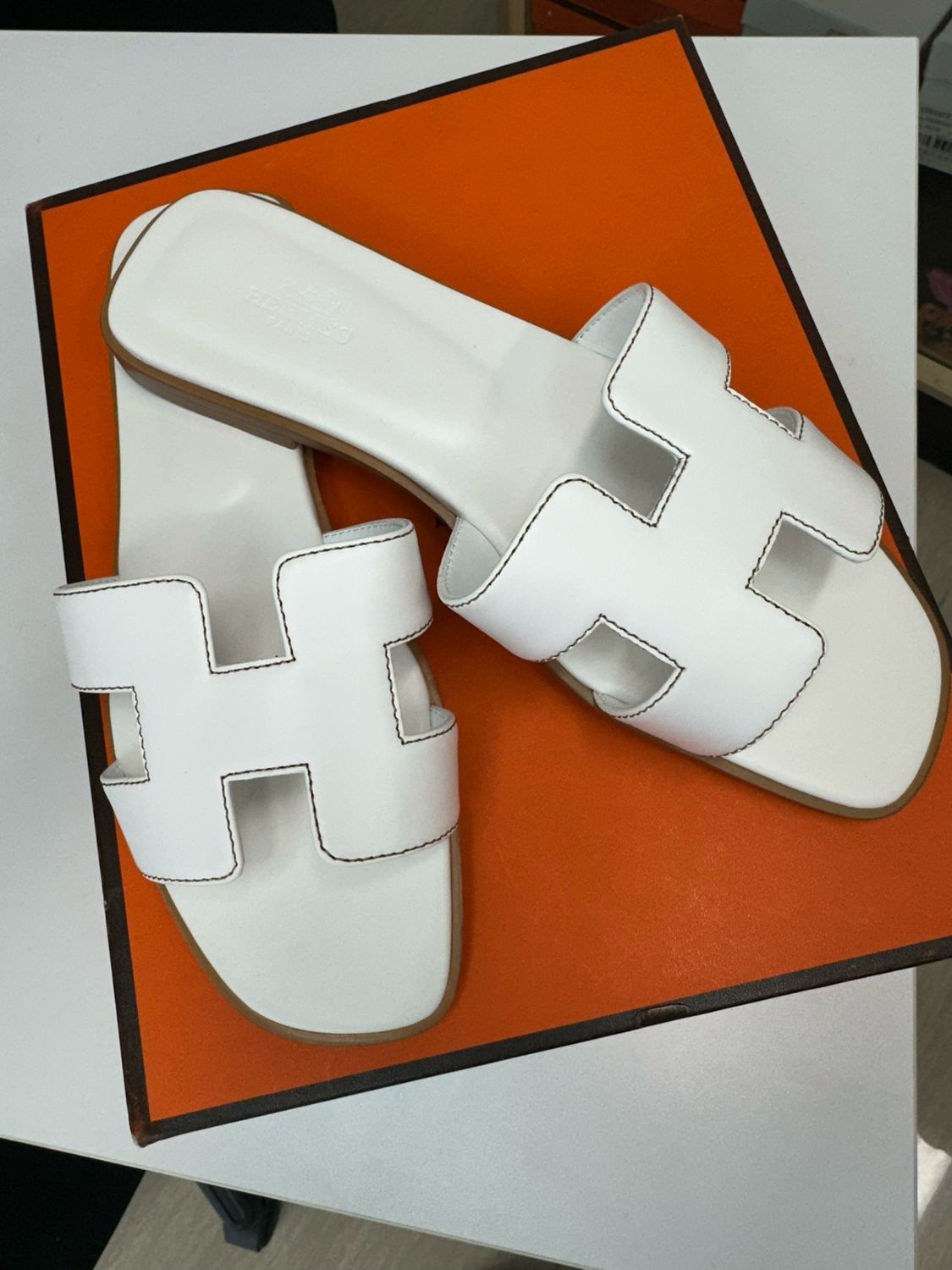 White H sandals