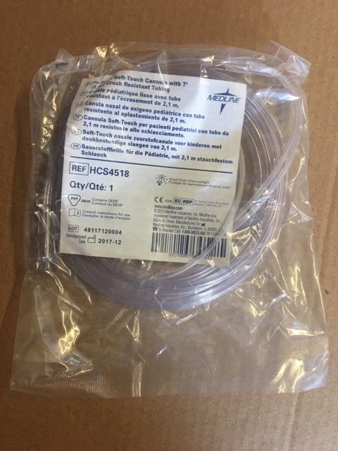 O2 CANNULA PED 7&#39; HCS4518-EA