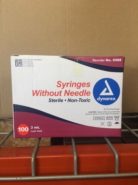 SYRINGE ONLY 3CC 100/BX