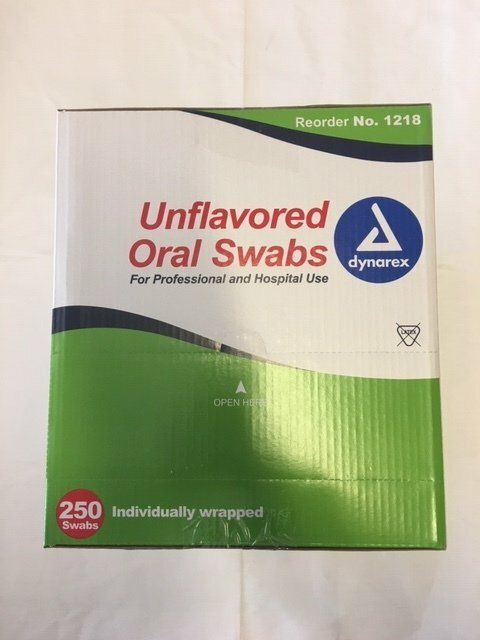 DENTASWAB 250/BX UNFLAVORED