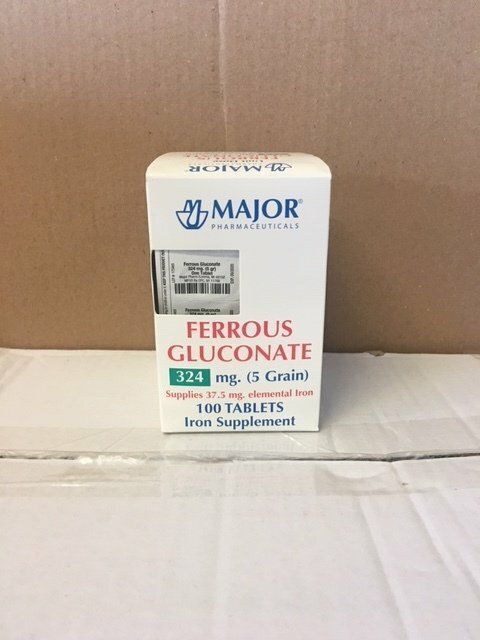 FERROUS GLUCONATE 324 100/BX