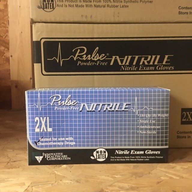 GLOVE NITRILE P/F XX-LRG 180/B