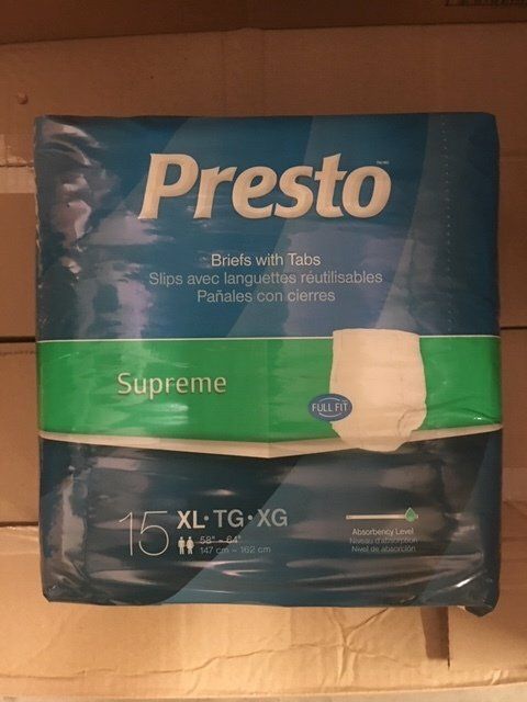 DIAPER PRESTO X-LARGE 60/CS ABB21050