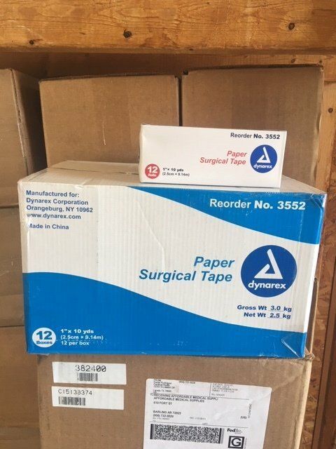TAPE PAPER 1INX10YD  12/BX
