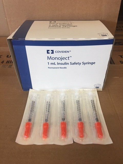 SYRINGE INSULIN SFTY.1cc 100/B
