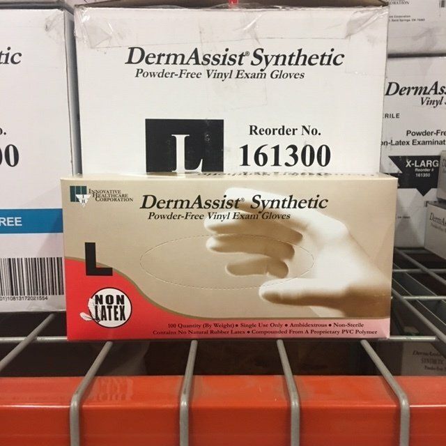 GLOVE P/F VINYL LARGE 100/BX