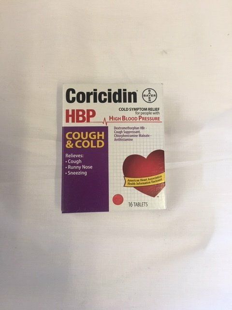 CORICIDIN HBP COUGH/COLD 16/BX