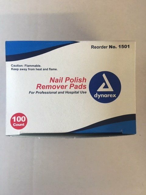 NAIL POLISH REM PADS 100/BX