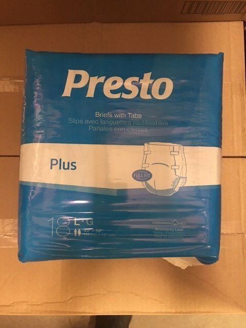 DIAPER PRESTO LARGE 72/CS ABB01040