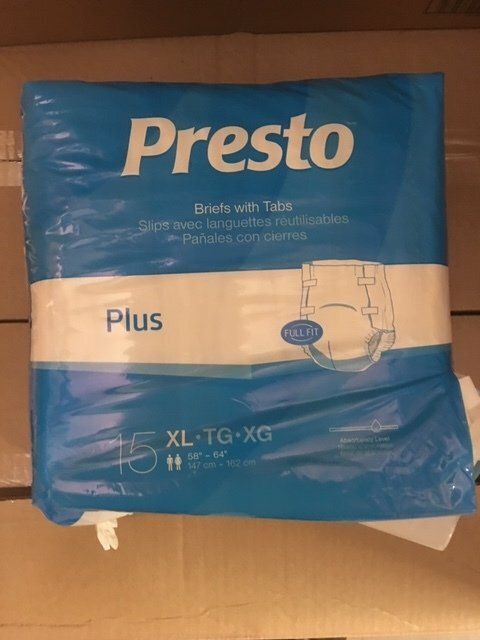 DIAPER PRESTO X-LARGE 60/CS ABB01050