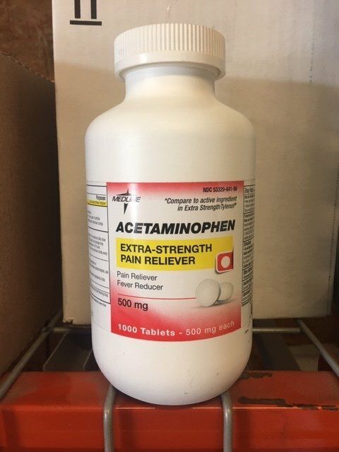 TYLENOL TABLETS 500MG 1000/BTL
