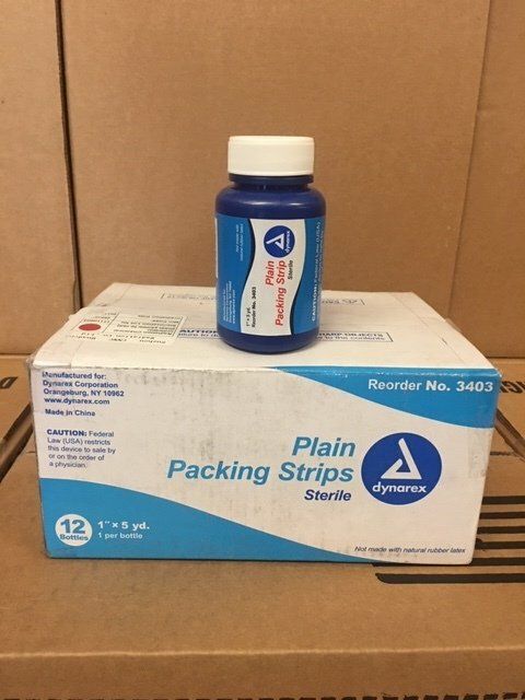 GAUZE PACKING PLAIN 1IN X 5YD