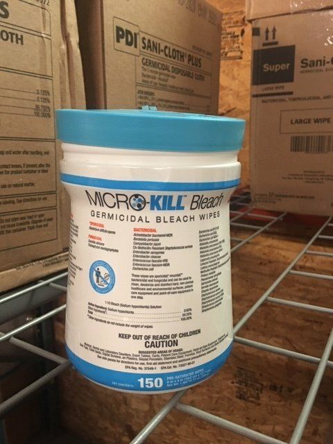 MICRO KILL BLEACH WIPE 150/TUB