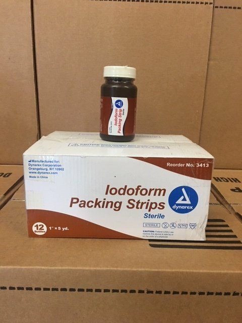 GAUZE PACKING IODOFORM 1X5YD