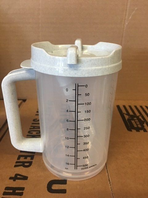 WATER MUG 20oz CLEAR W/STRAW