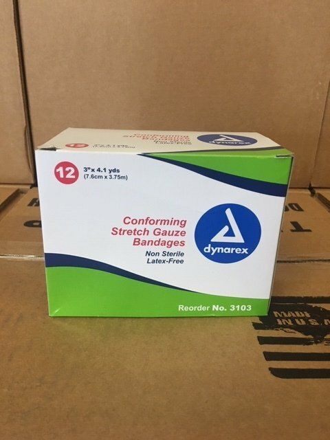 GAUZE CONFORM 3X5 N/S 12/PKG